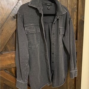 Forever 21 Charcoal Shirt Jacket